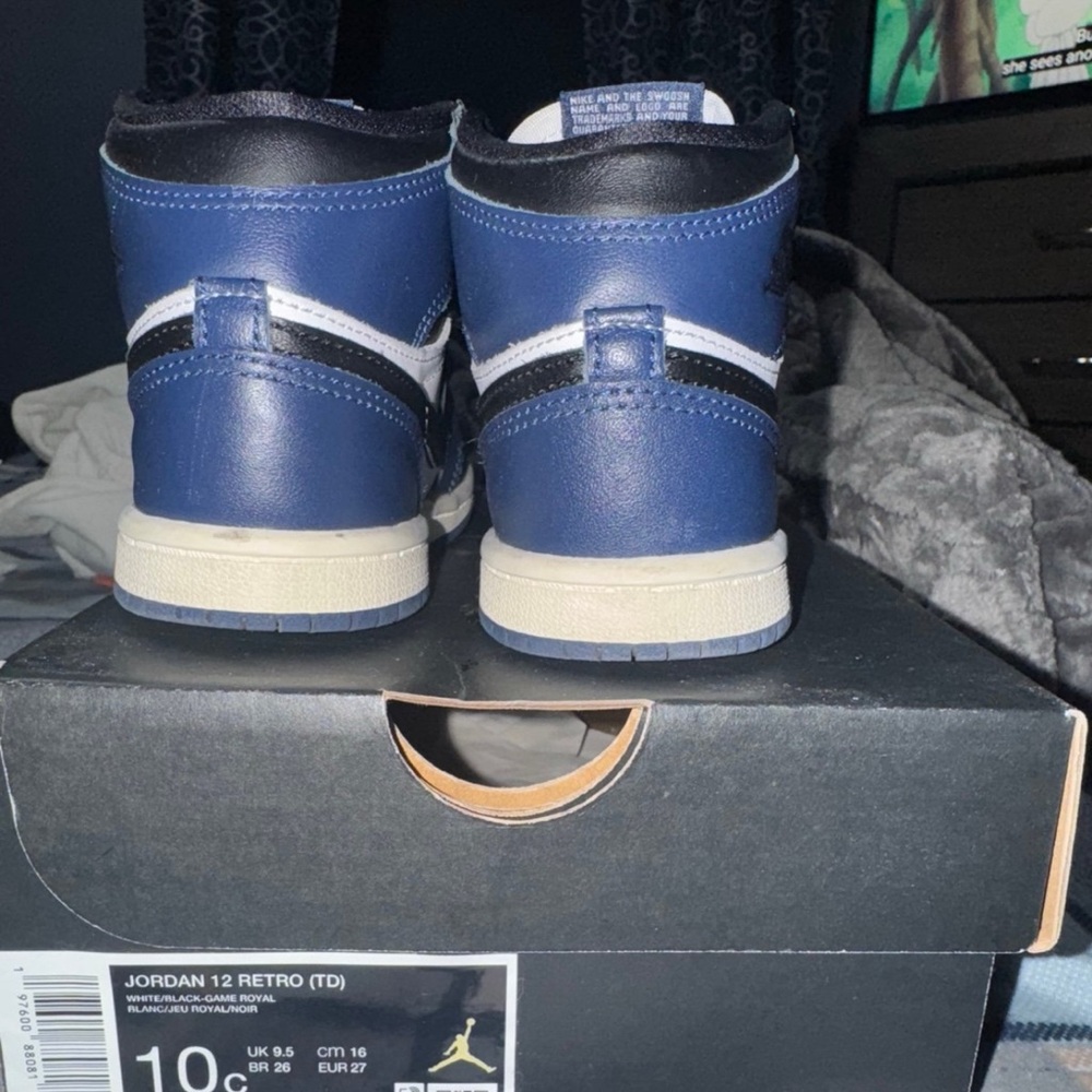 Jordan Blue and Black High-Top Sneakers